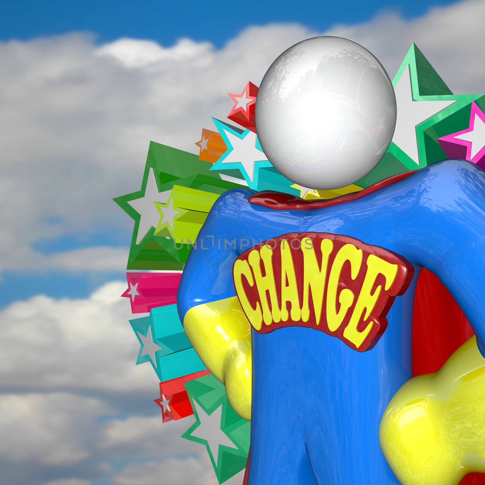 Change Superhero Looks to Future of Changing and Adapting by iQoncept