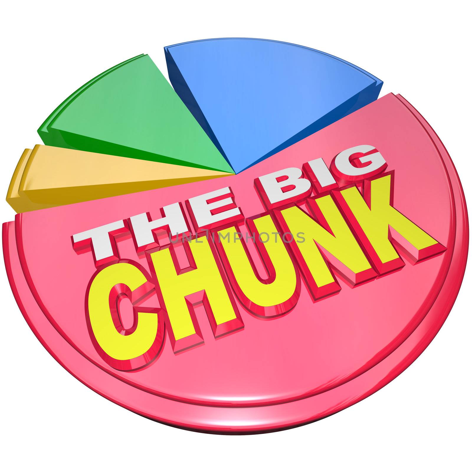 The Big Chunk - Largest Portion of Pie Chart Share by iQoncept