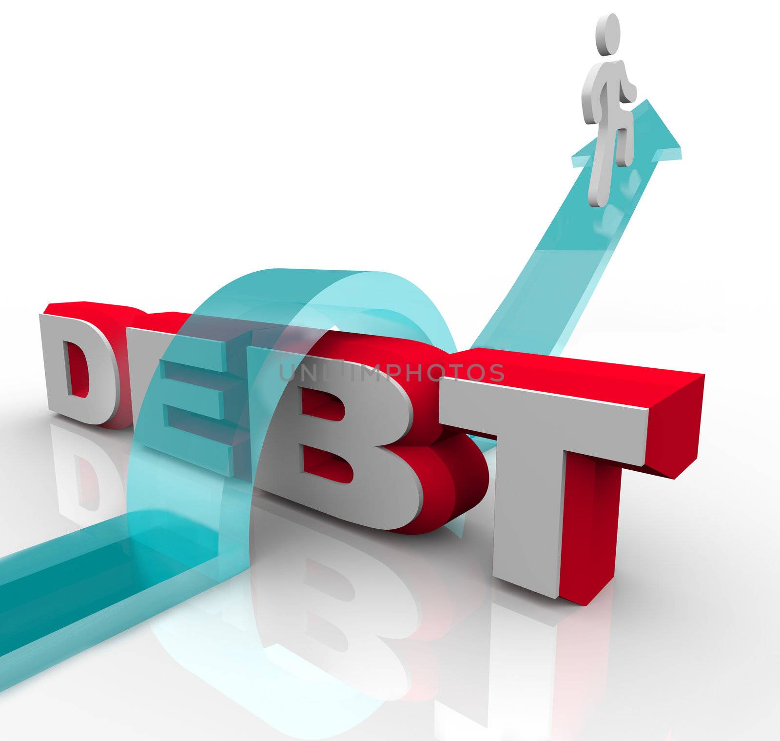 Getting Over Debt Overcome Financial Problem Crisis  by iQoncept