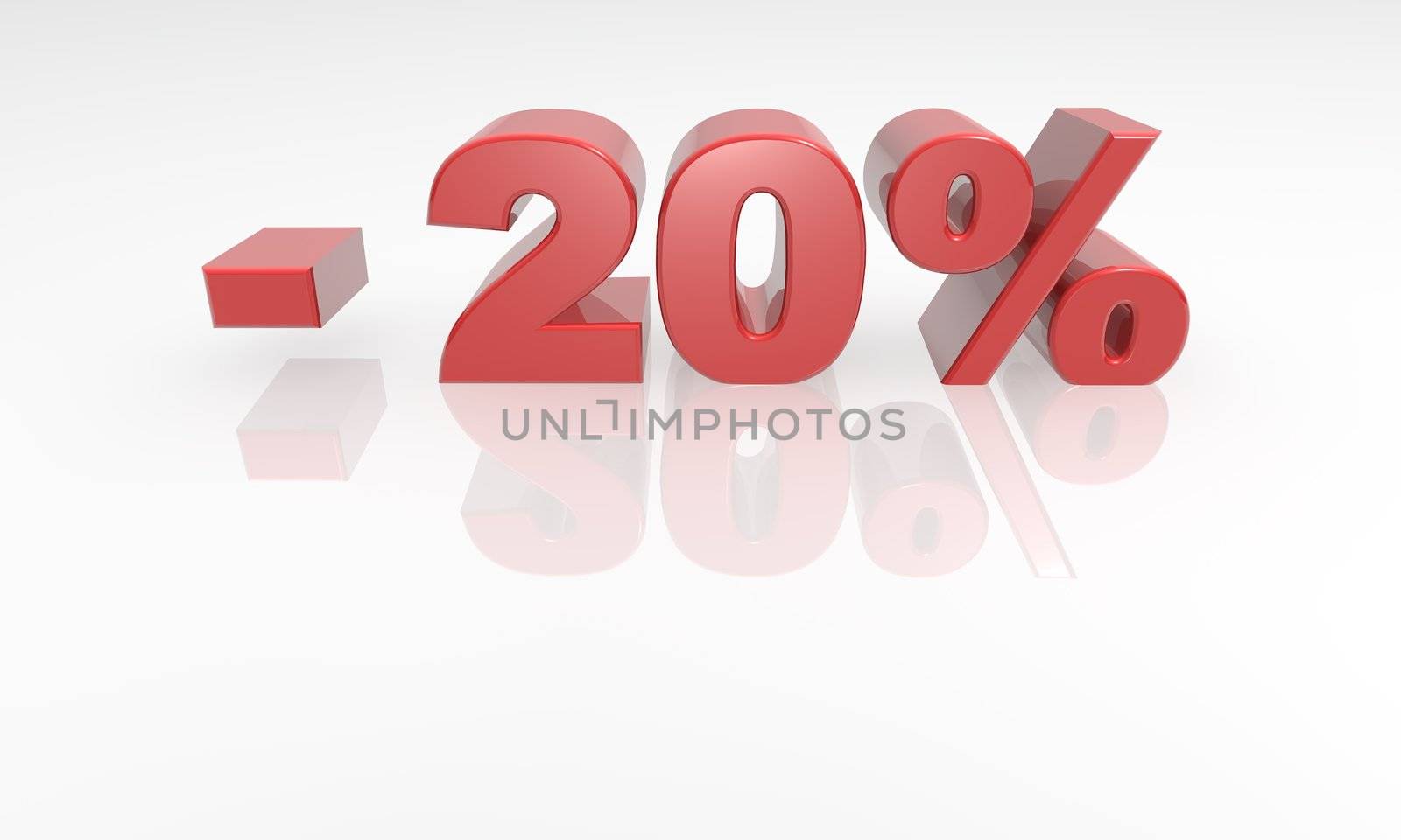 20% off - red 3d text by jeremywhat