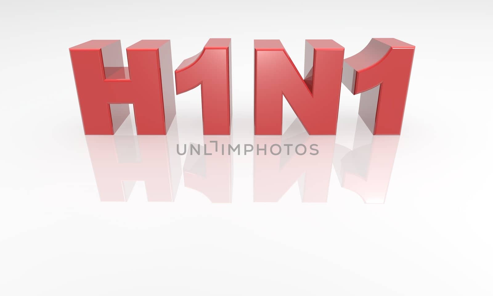 Swine Flu H1N1 Virus - 3d text font red by jeremywhat