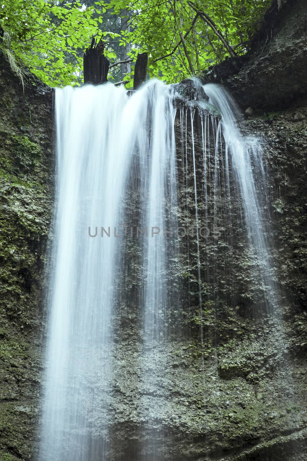 An image of the nice waterfall at the Paehler Schlucht in Bavaria Germany