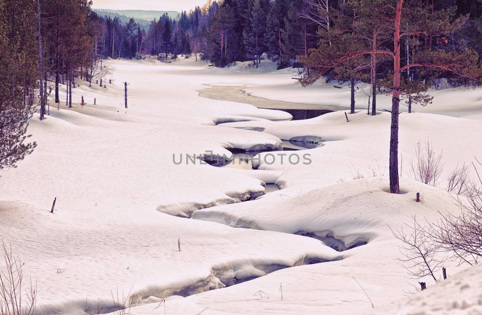  winter landscape by vicnt