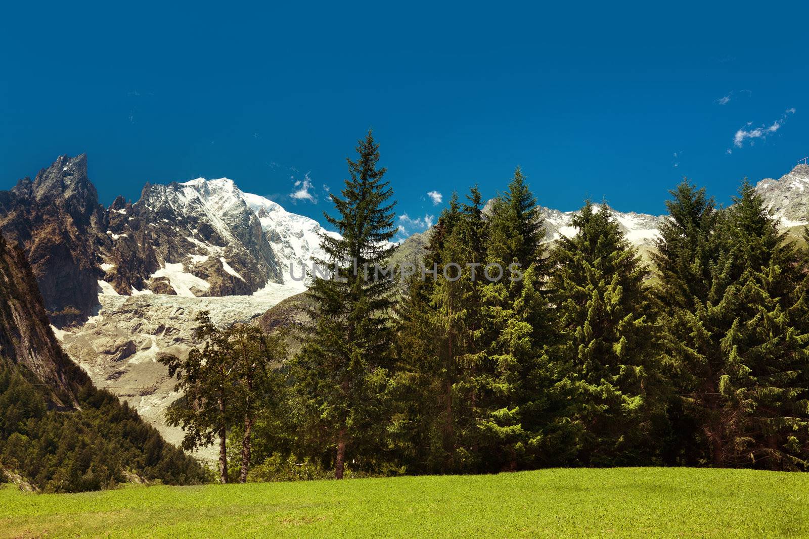 A beautiful landscape in the Alp mountains.