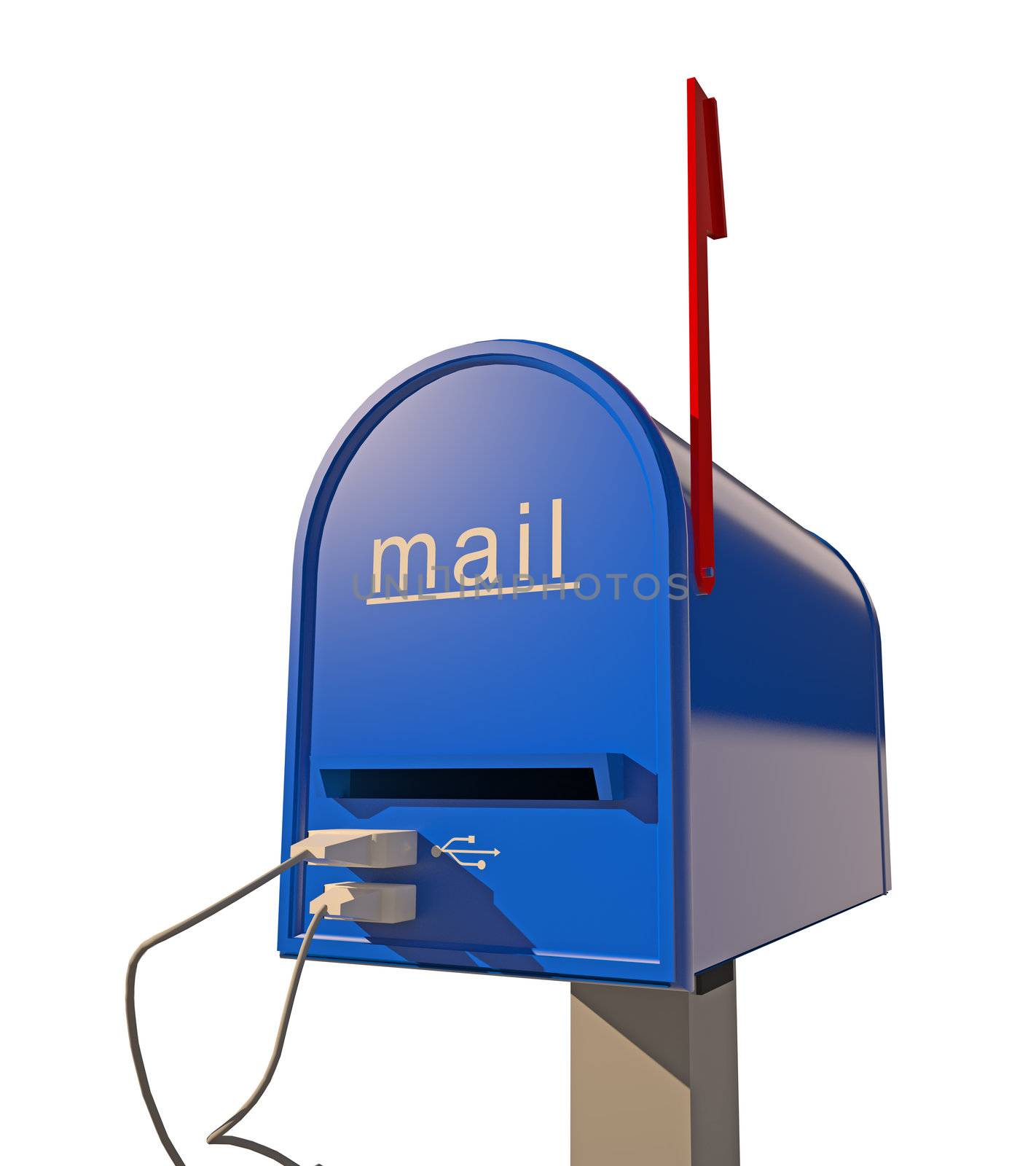 mailbox with USB port (3D concept)