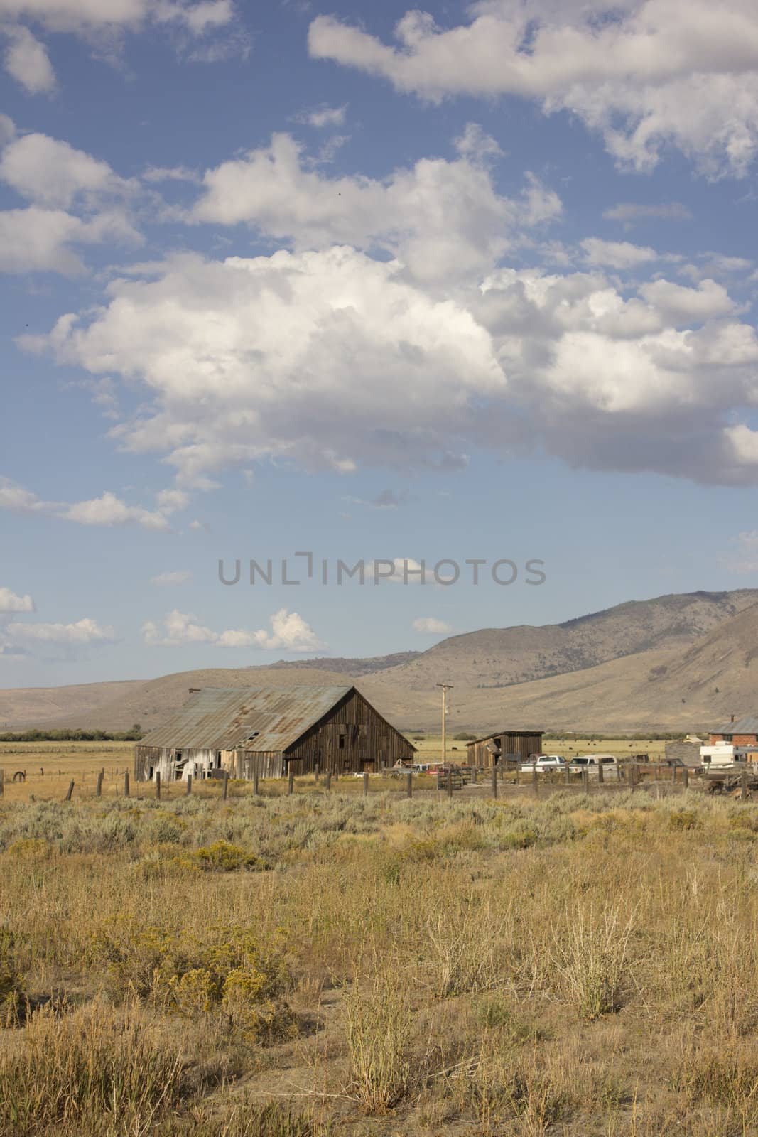 Old barn in a very large field - Loyalton California by jeremywhat