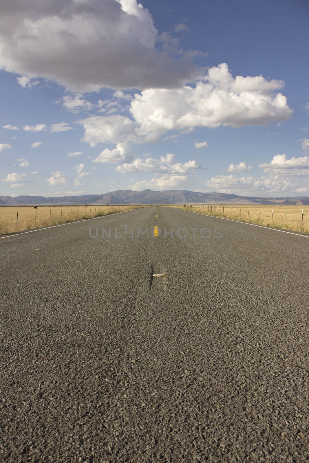 Country Highway - Highway and Sky with clouds