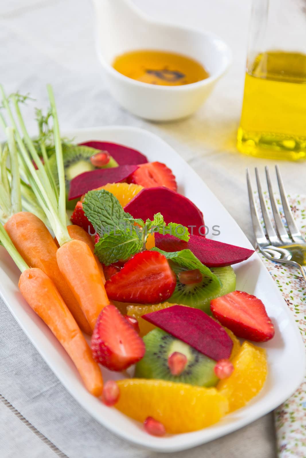 Fruits and vegetables salad by vanillaechoes