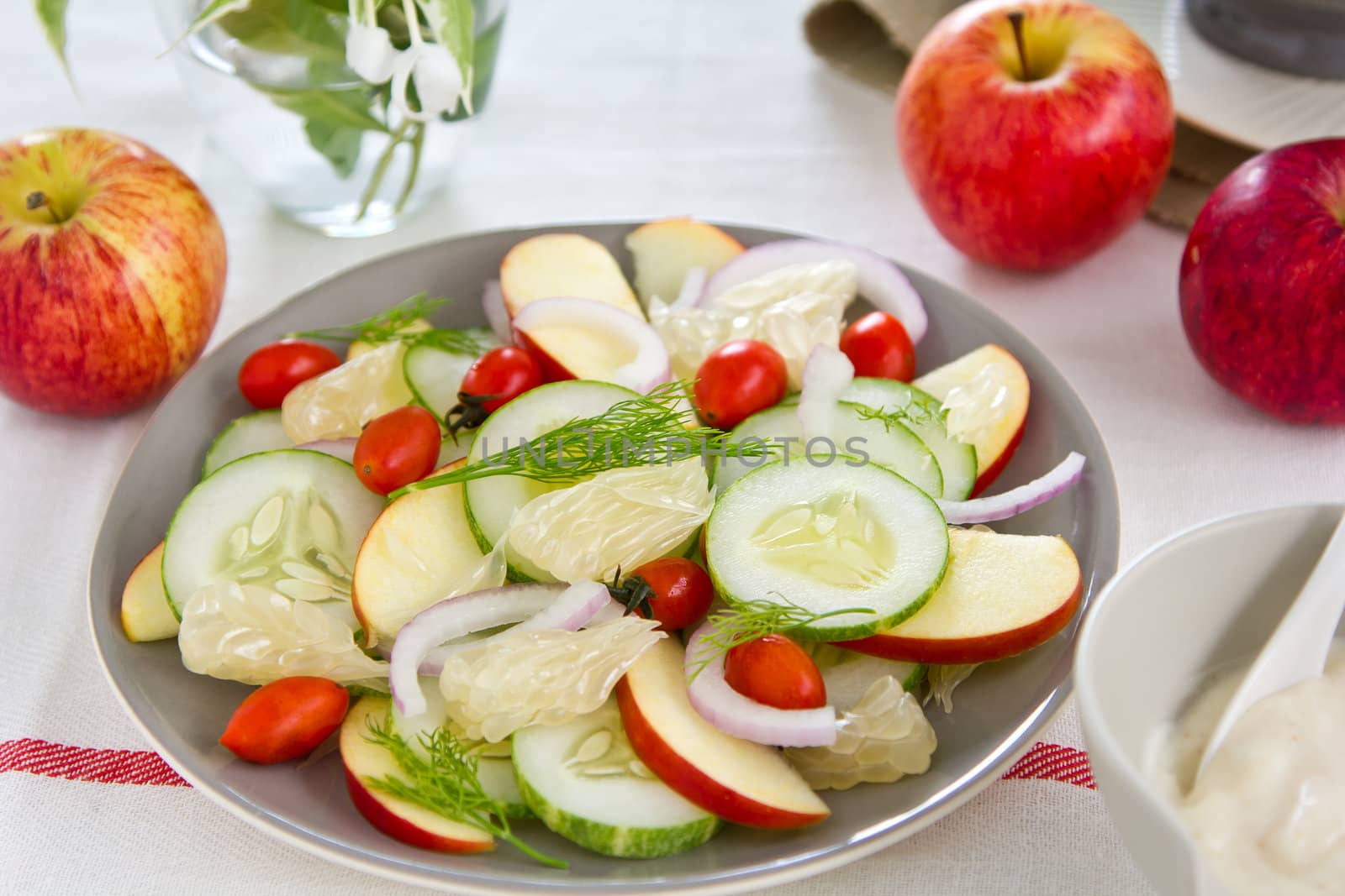 Apple and Grapefruit salad by vanillaechoes