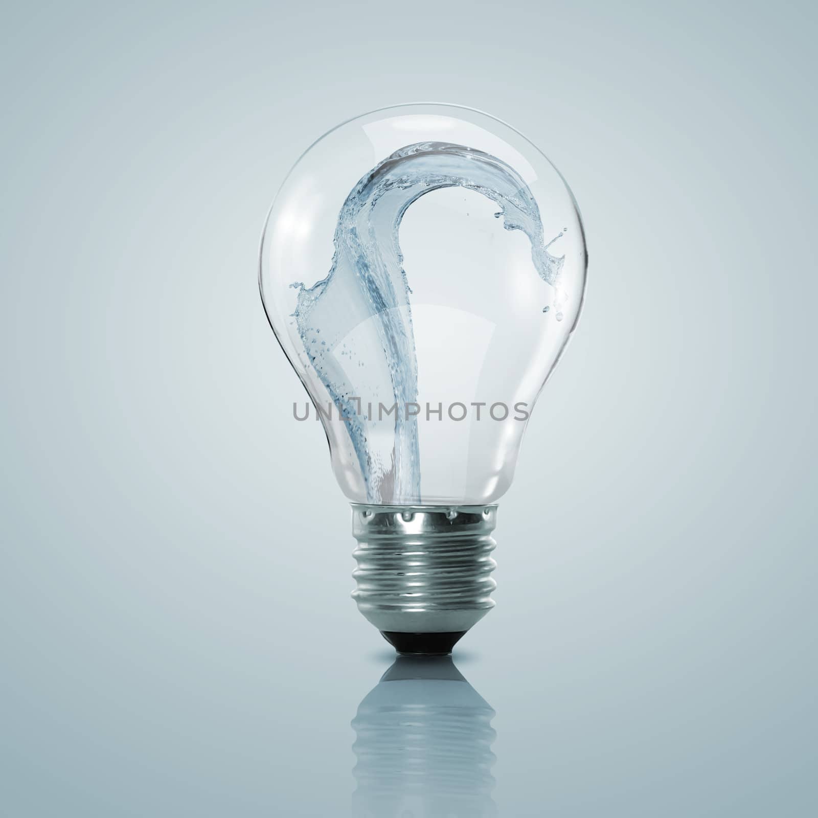 Electric light bulb with clean water by sergey_nivens