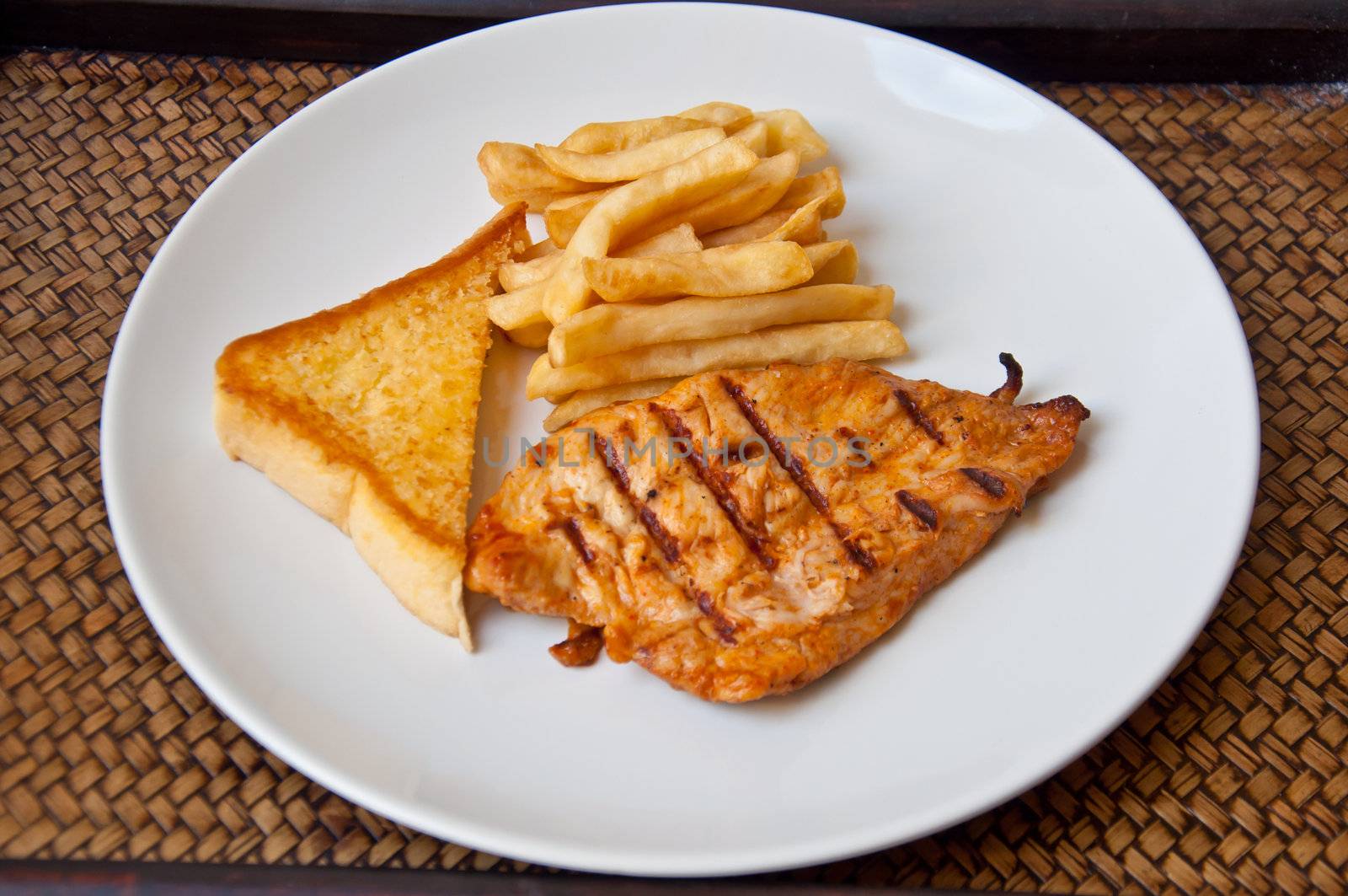 chicken steak for eating