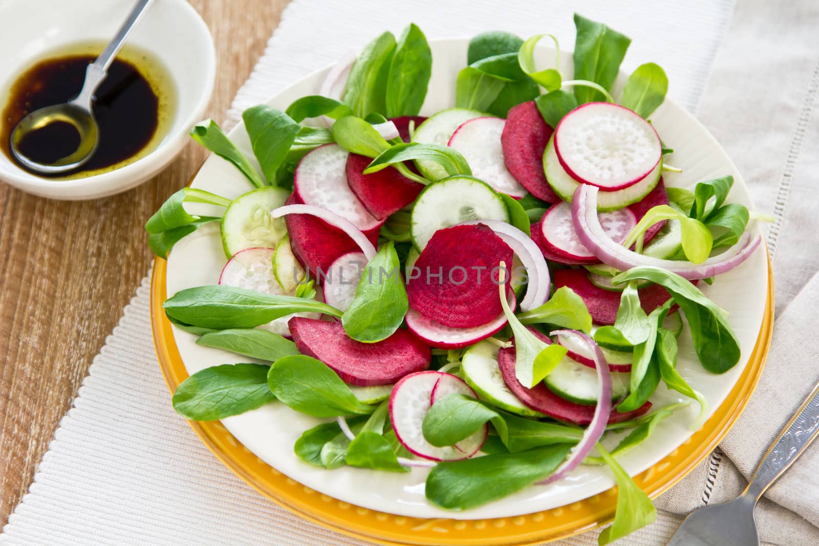 Beetroot,Radish and cucumber salad by vanillaechoes