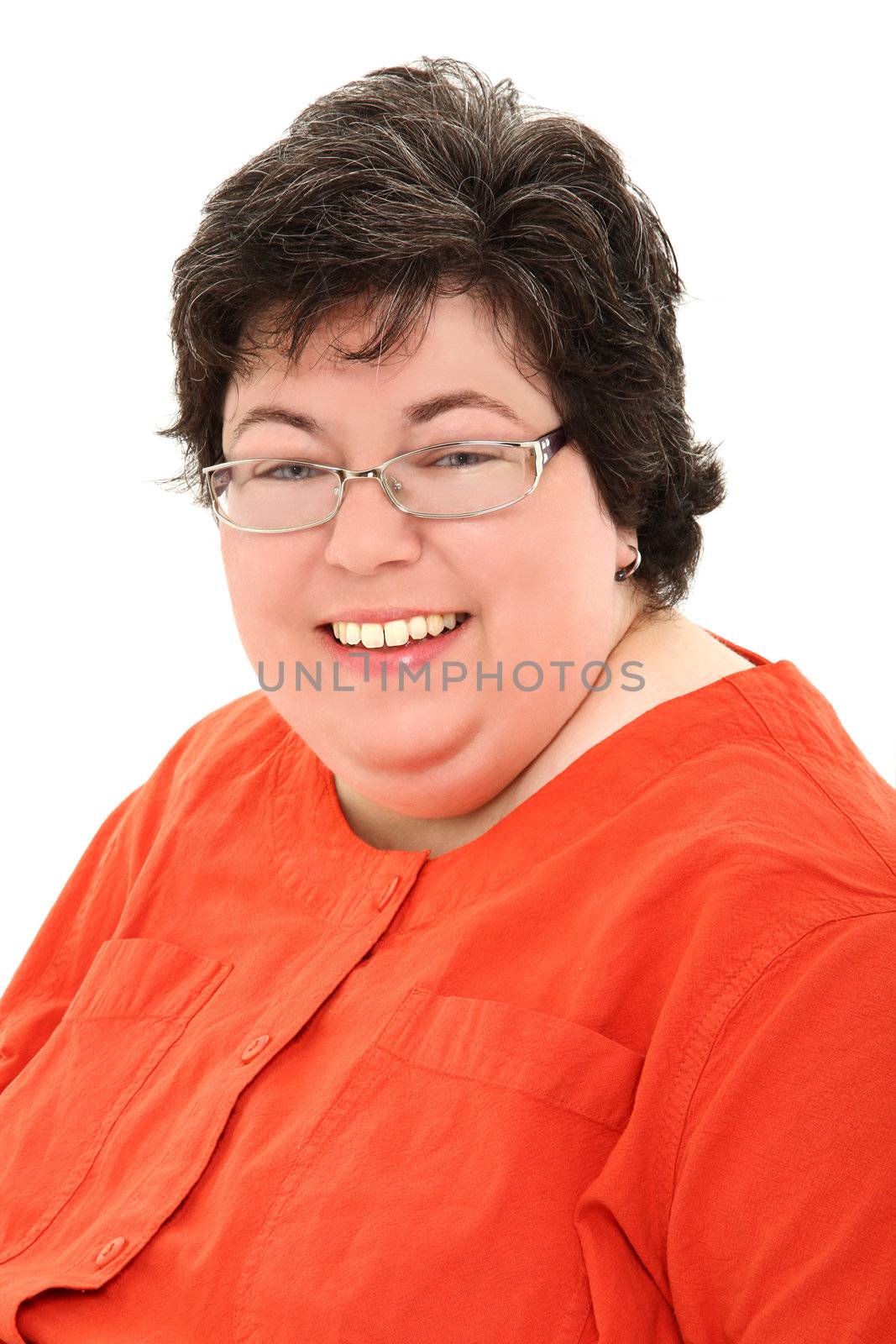 Confident and Happy Obese Woman Business Portrait by duplass