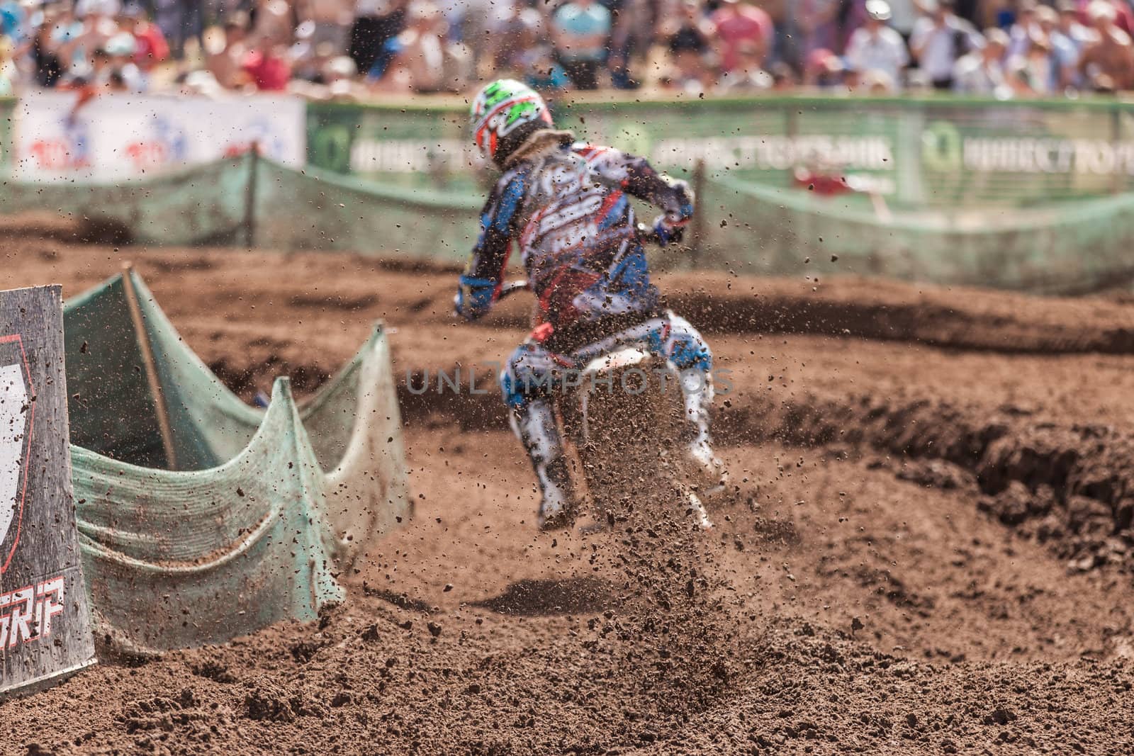 SEMIGORJE, RUSSIA - JULY 22: Grand Prix of Russia of FIM Motocross World Championship MX1 and MX2 Series on July 22, 2012 in Semigorje, Russia