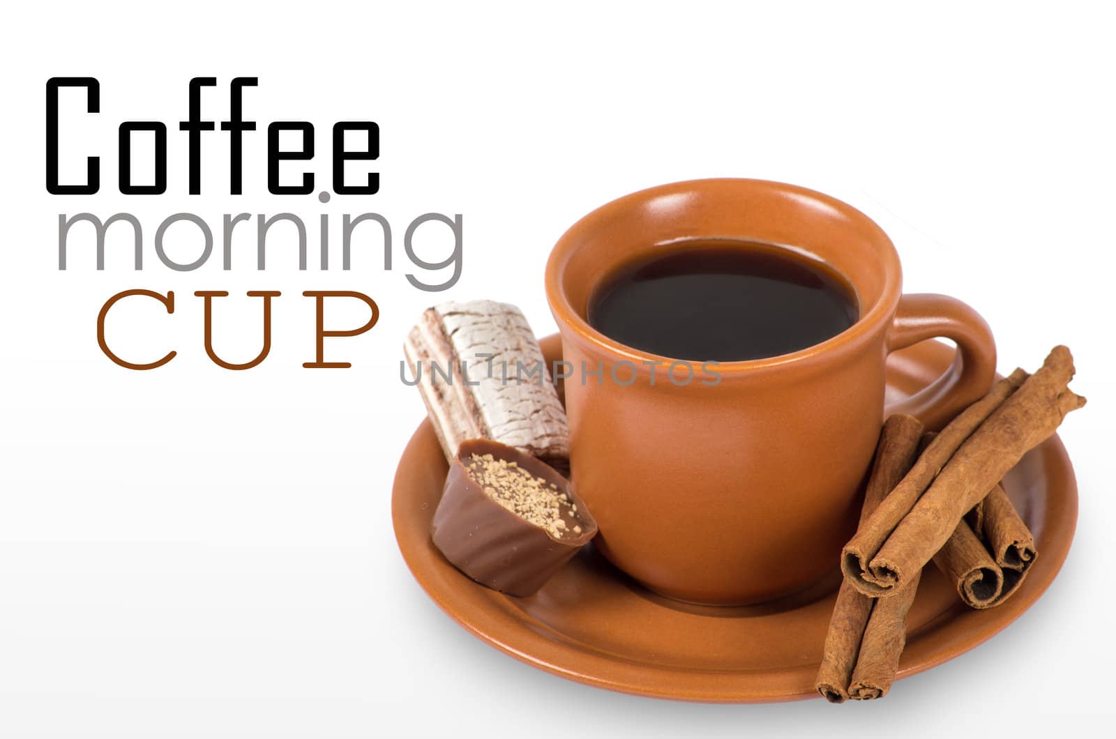 Coffee on white