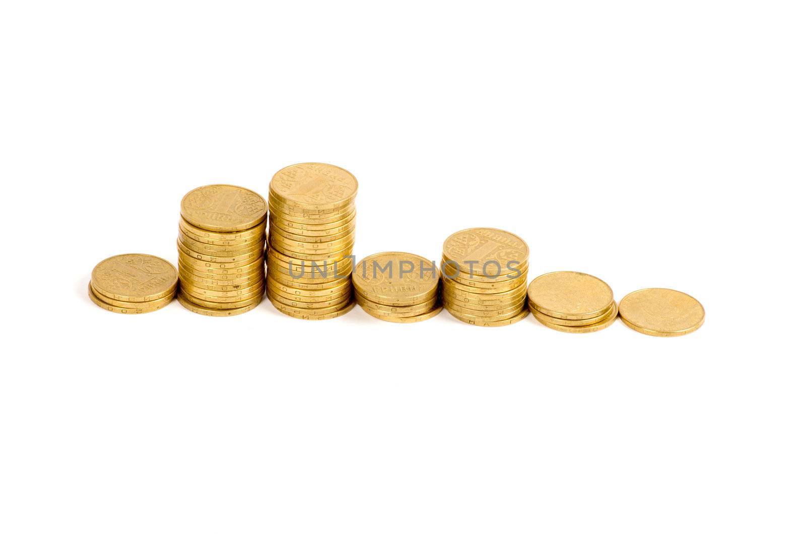 graph of the columns of coins