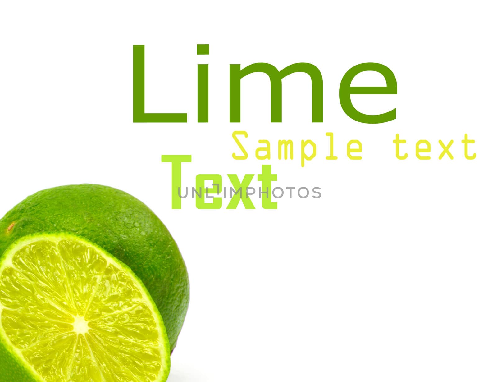 lime isolated on white background