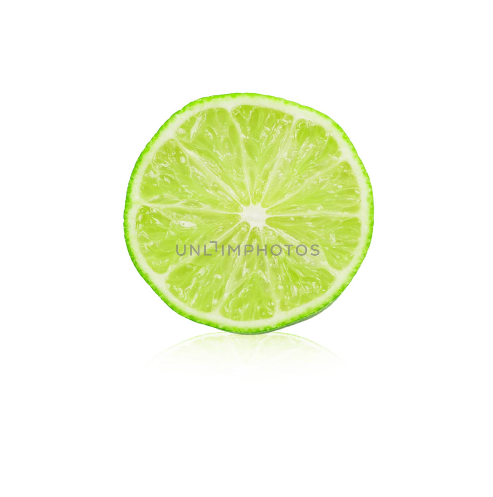lime slice isolated on white