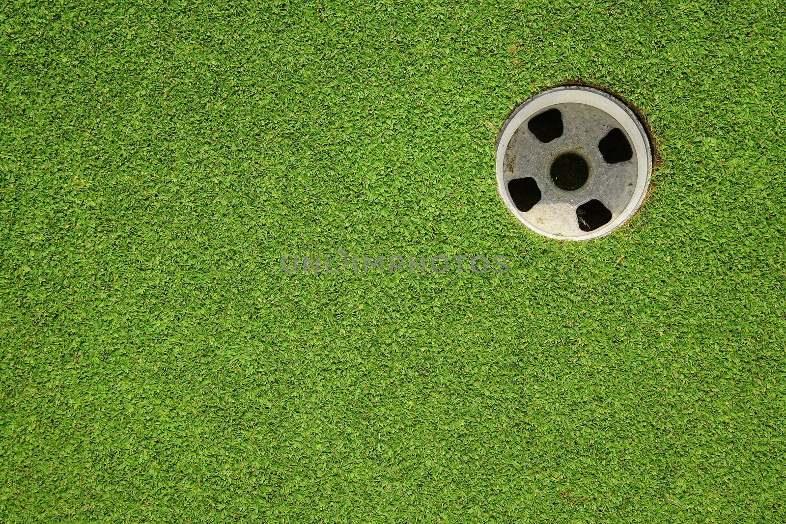 golf hole on a field