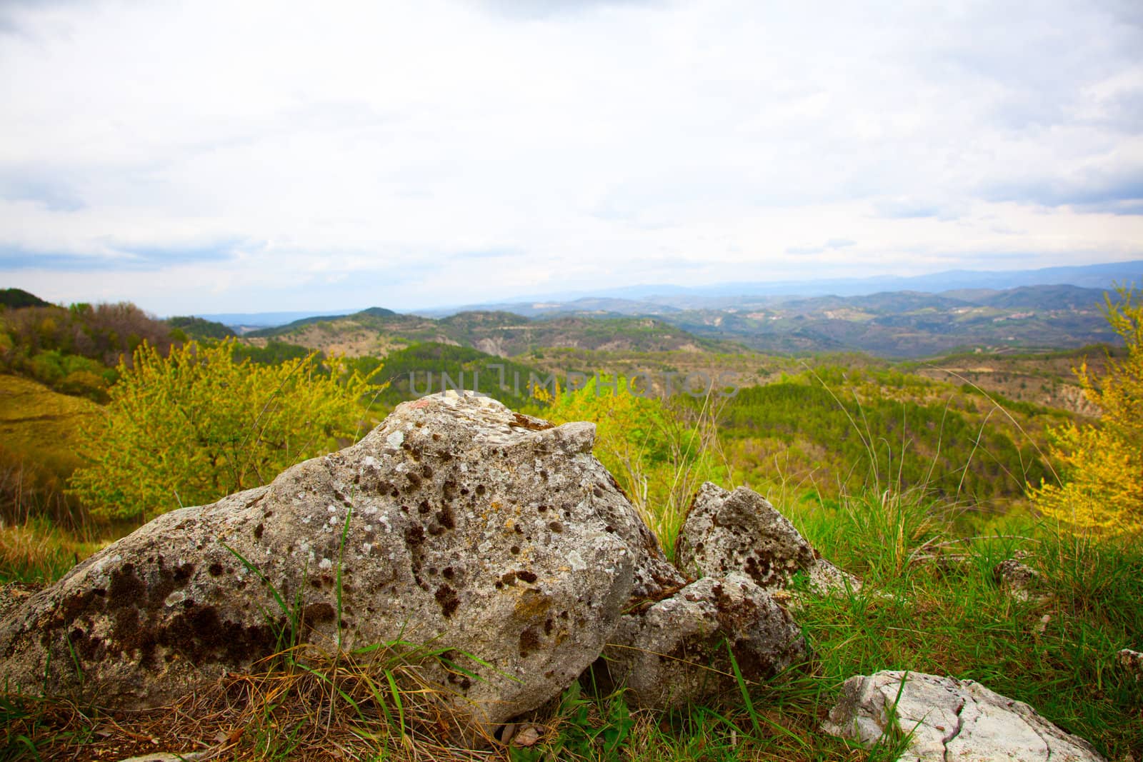 landscape of the Istrian, croatia. hills, stone
