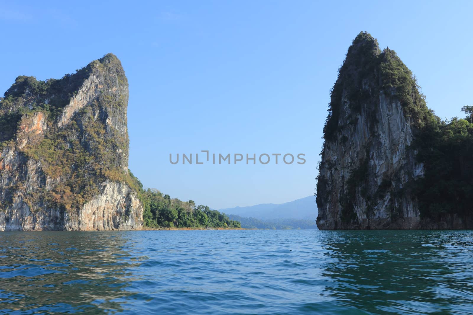 Cheow Larn Lake at Khao Sok National Park in Southern Thailand