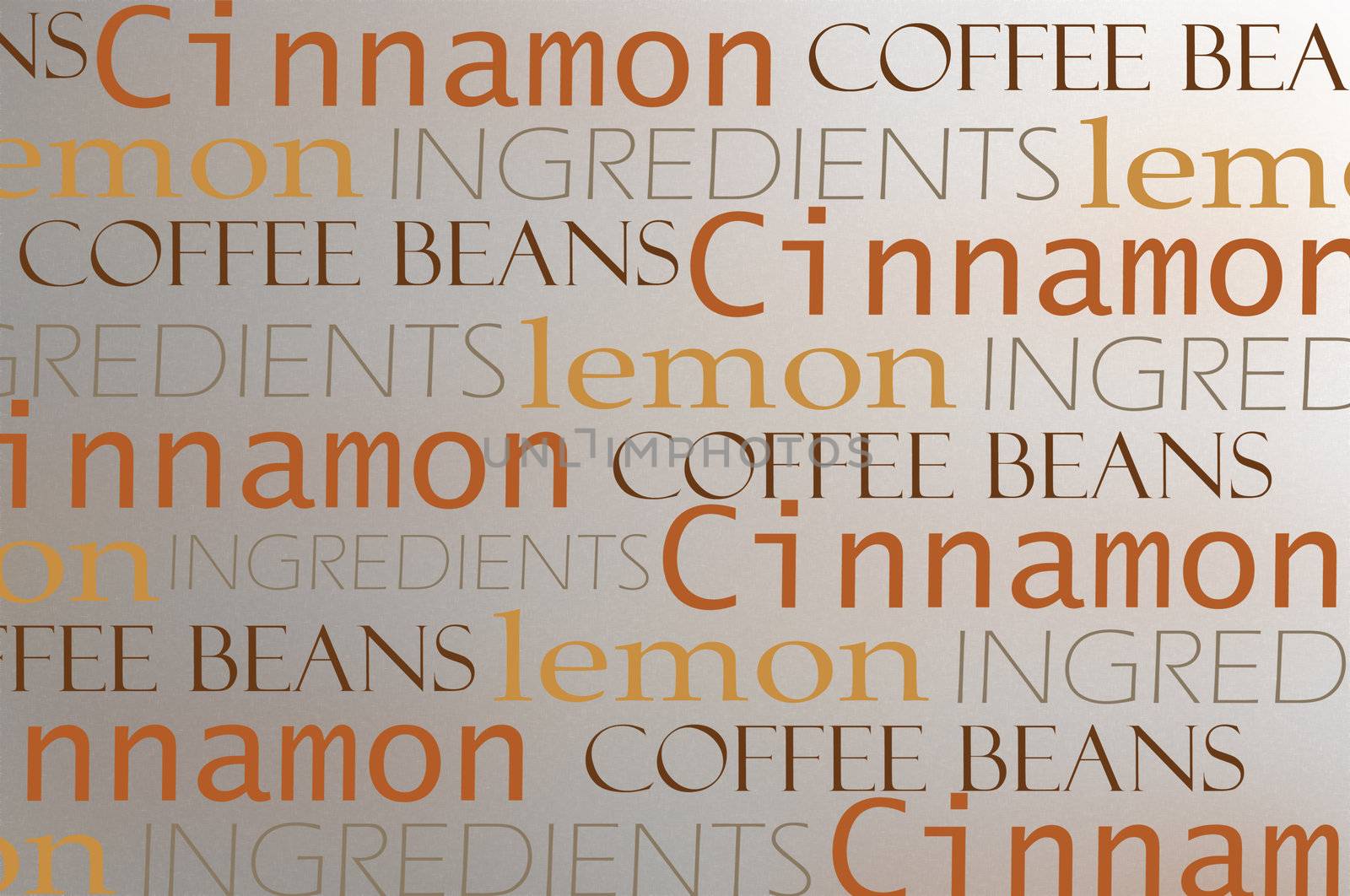 set of coffee words