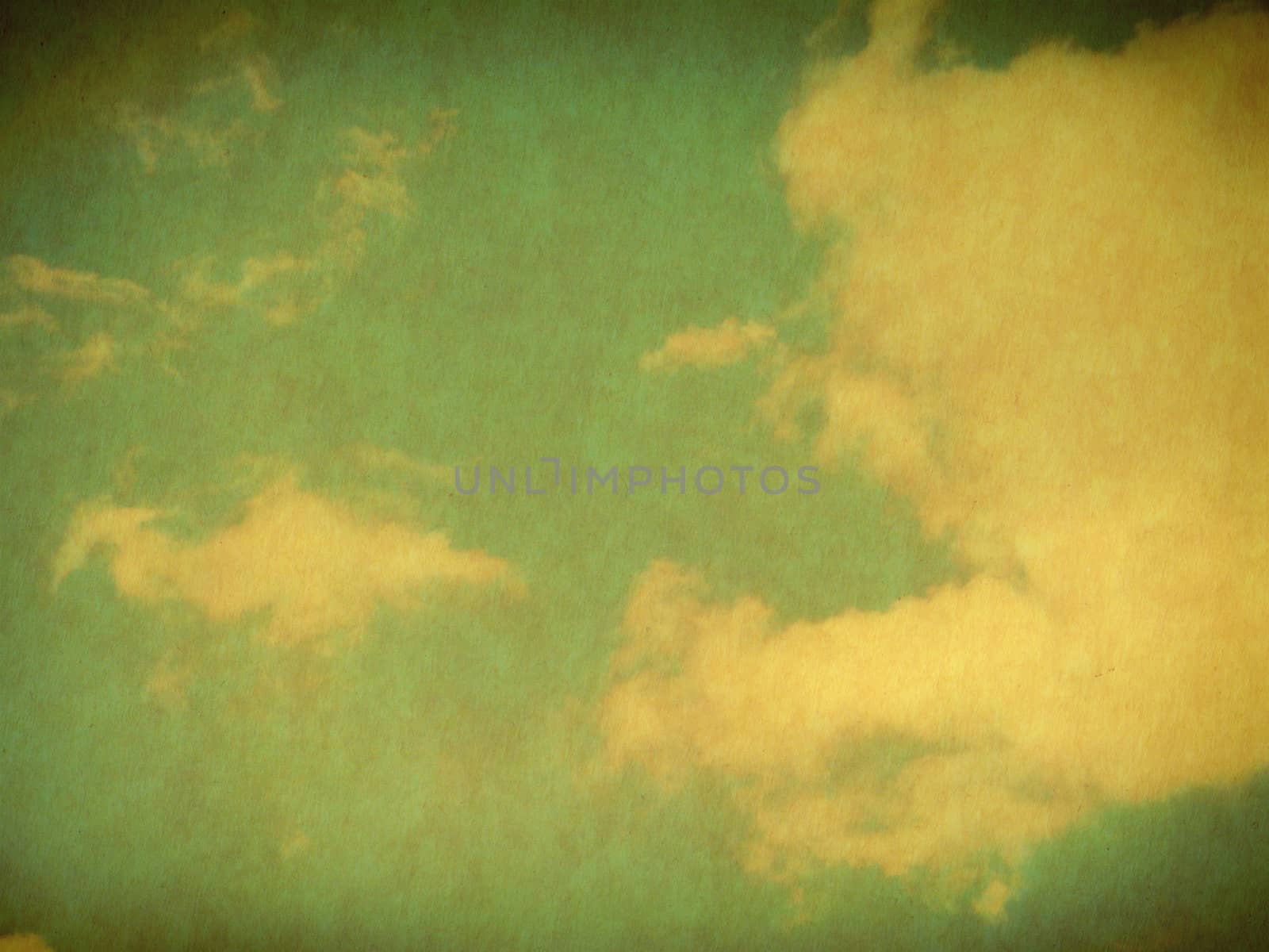 Vintage background in the blue shade with clouds