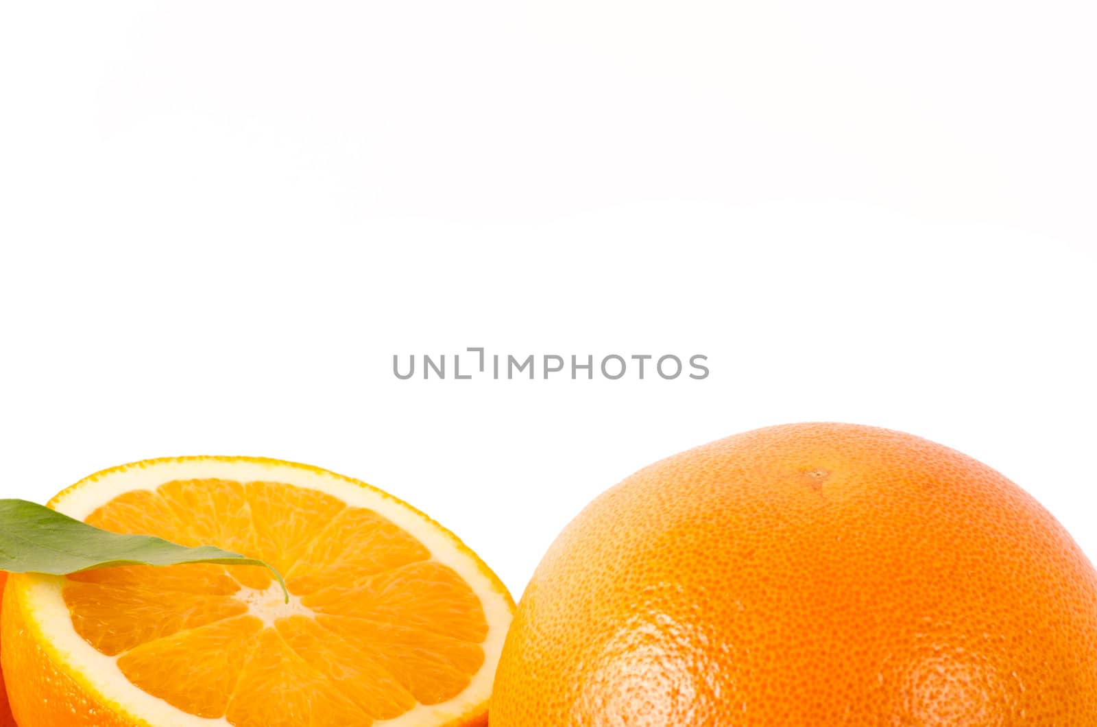 Orange fruit isolated on white background + Clipping Path