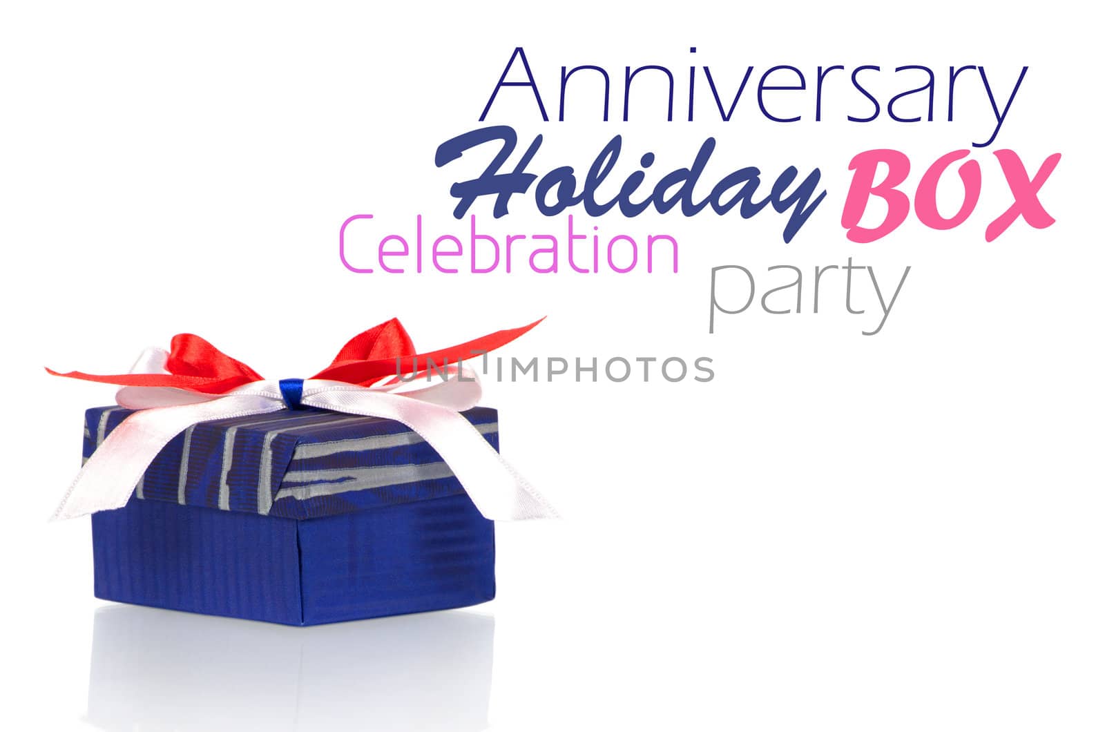 gift box with ribbon isolated on white