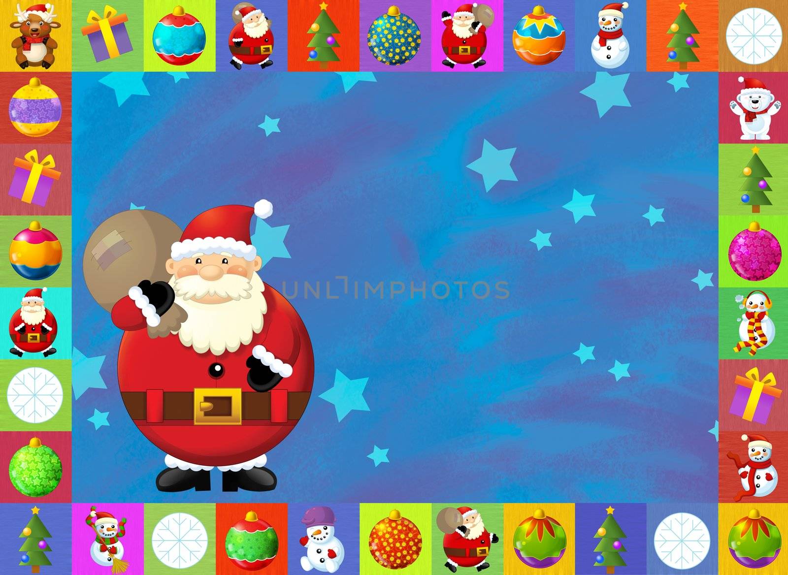 Detailed illustration with lot of different elements