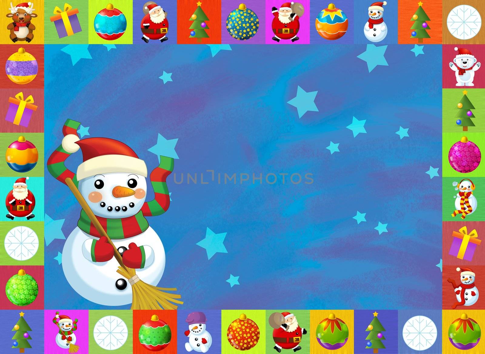 Detailed illustration with lot of different elements