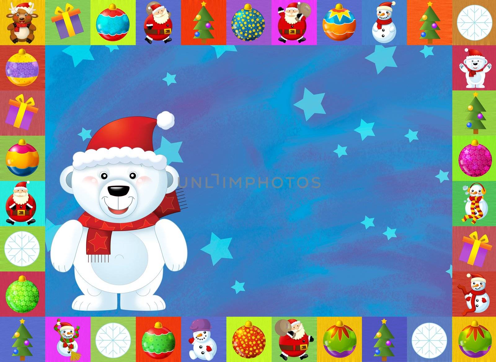 Detailed illustration with lot of different elements