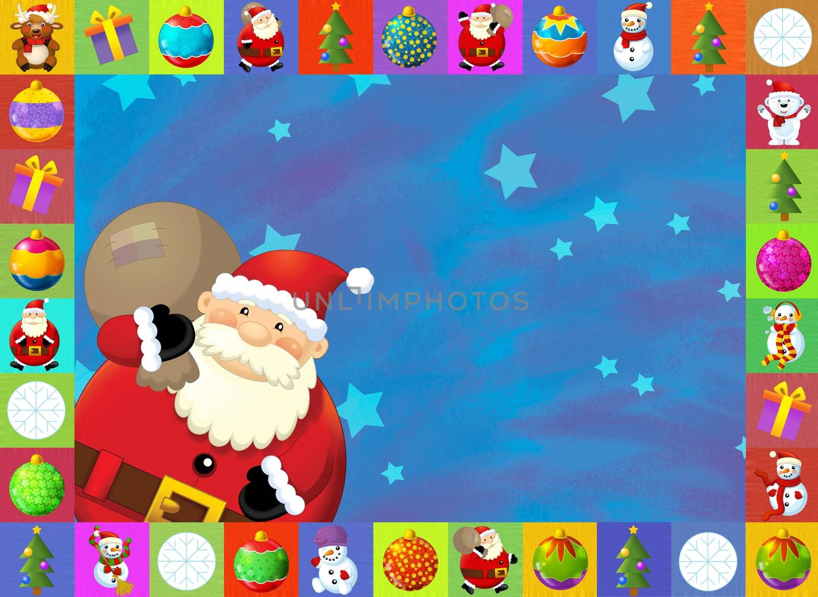 Detailed illustration with lot of different elements
