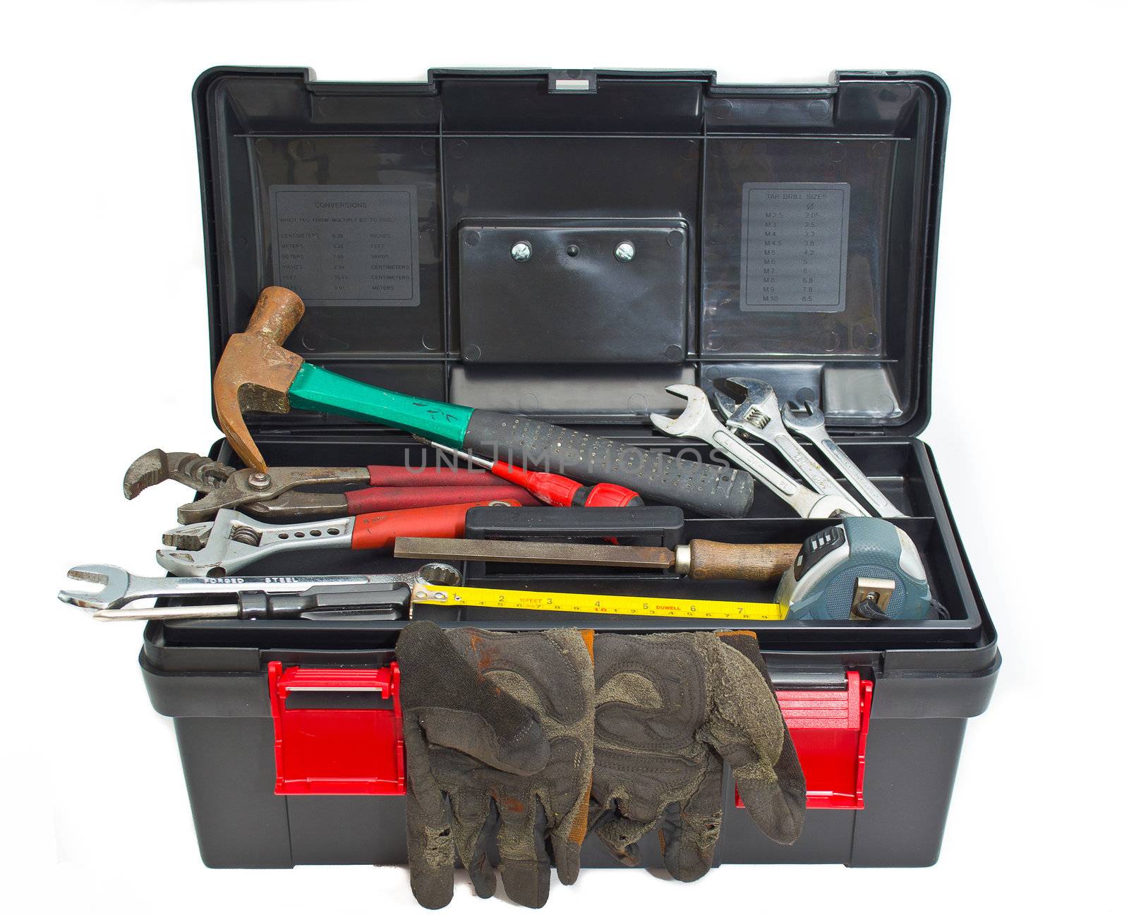 a toolbox set against a white background