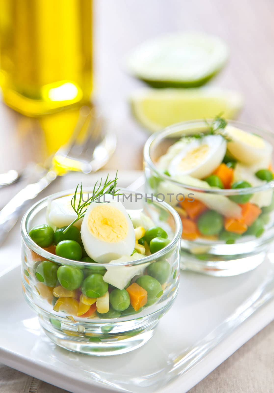 Qail egg salad by vanillaechoes