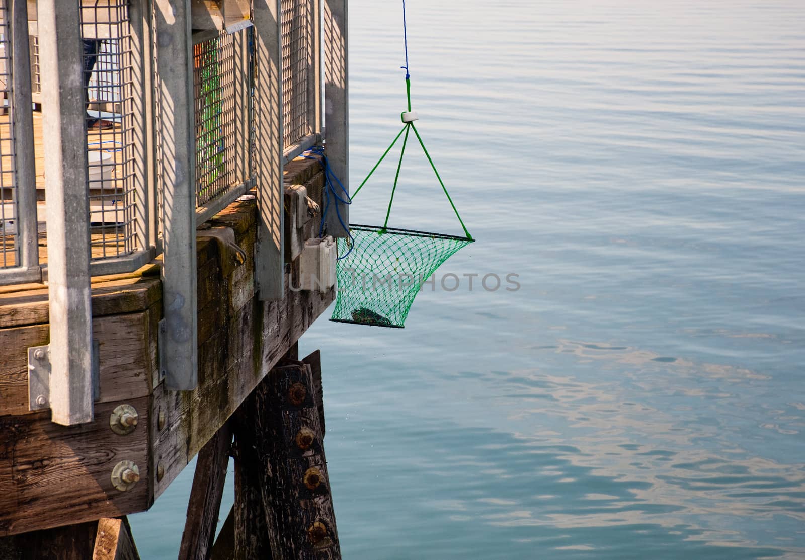 Pier and crab pot, Kayak Point