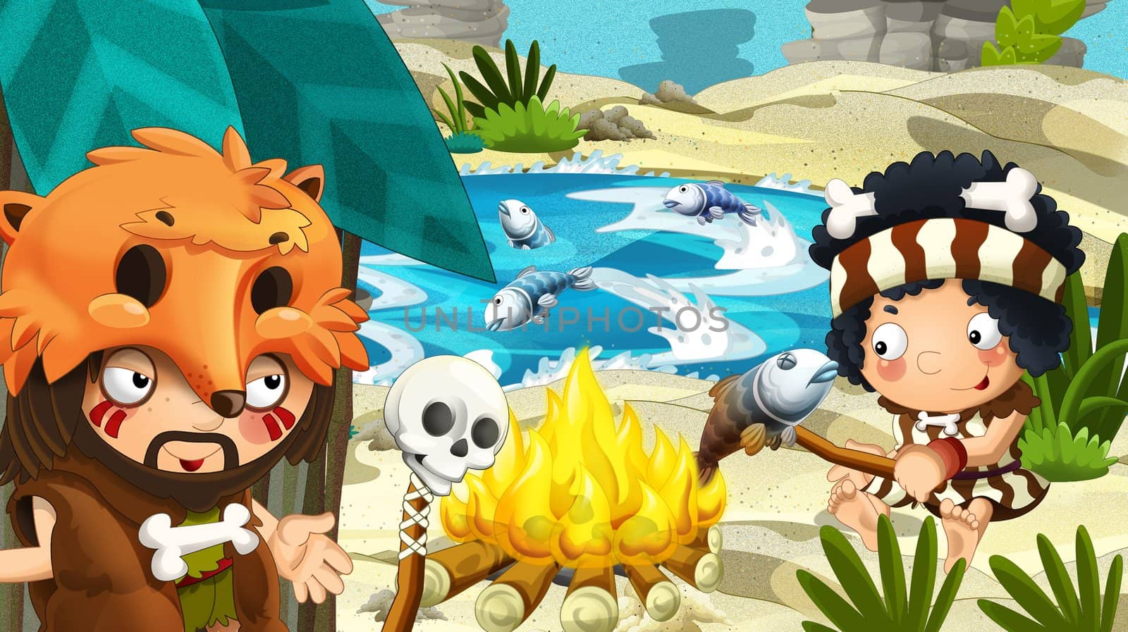 Detailed illustration with lot of different elements