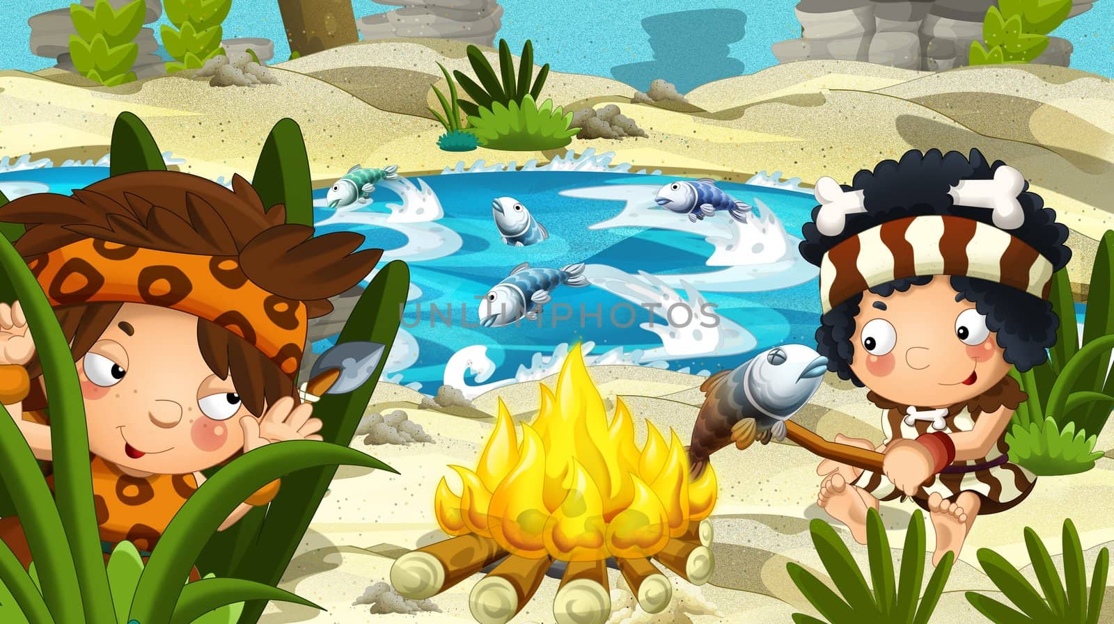 Detailed illustration with lot of different elements