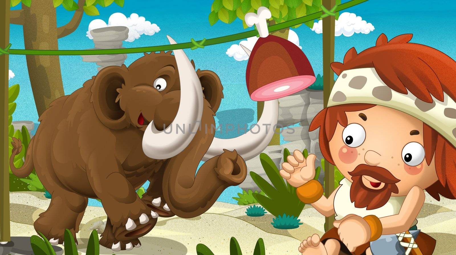 Detailed illustration with lot of different elements