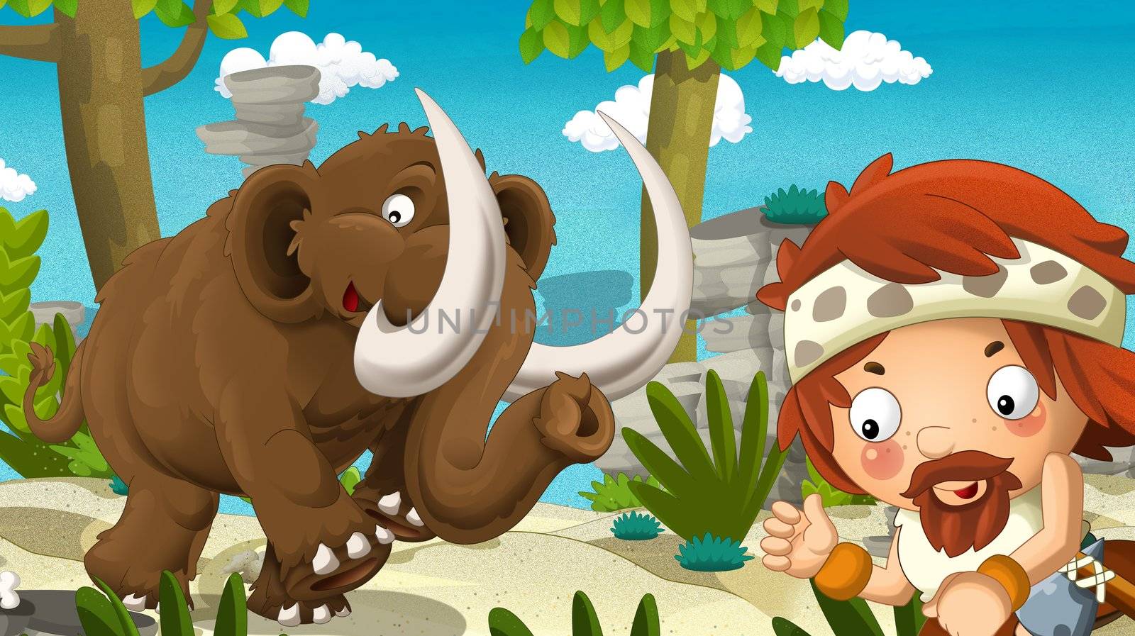 Detailed illustration with lot of different elements