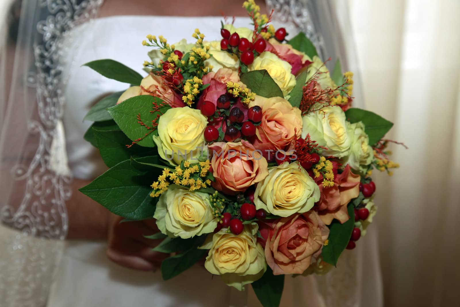 Wedding bouquet from roses