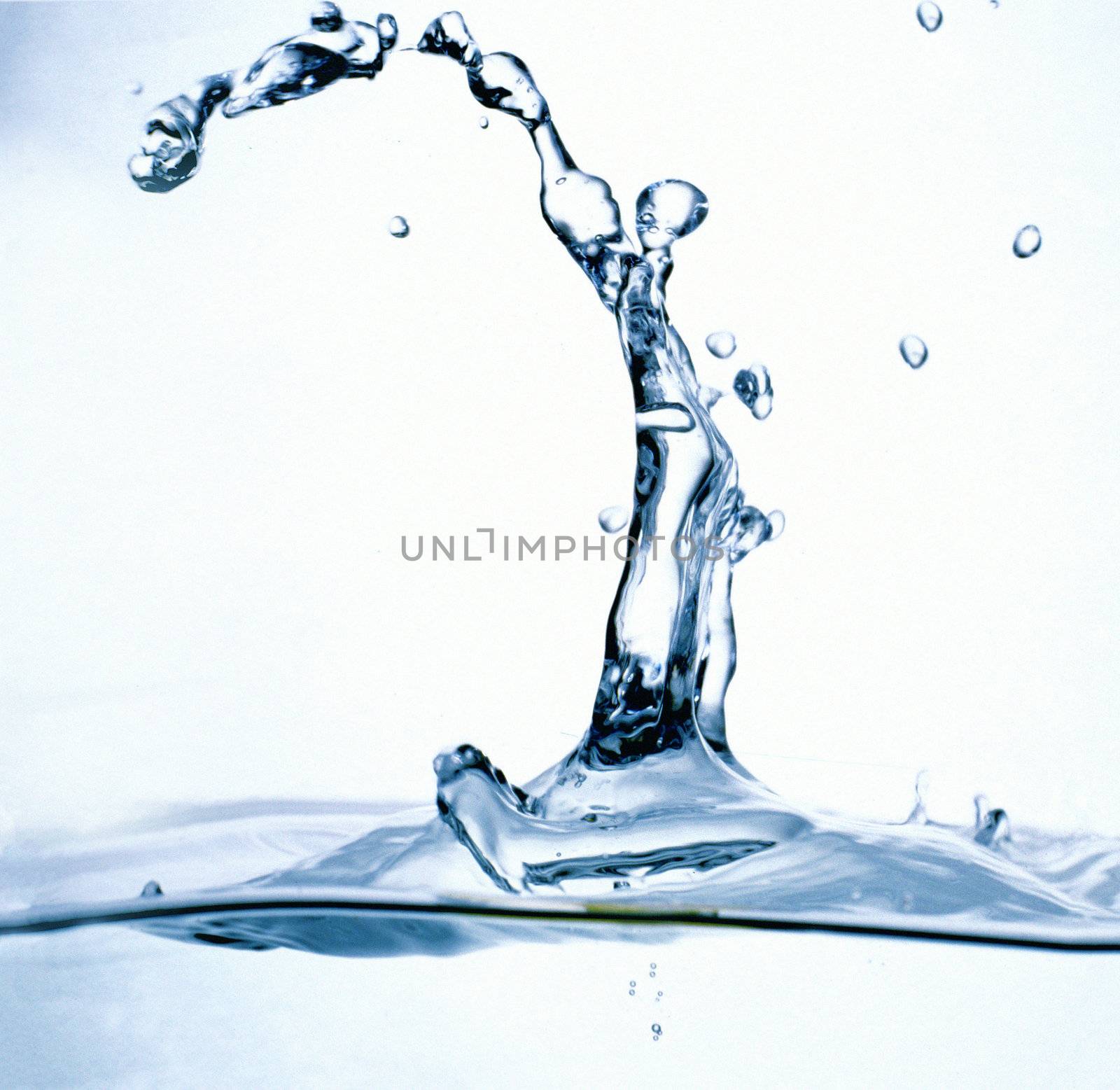 water splash isolated on white