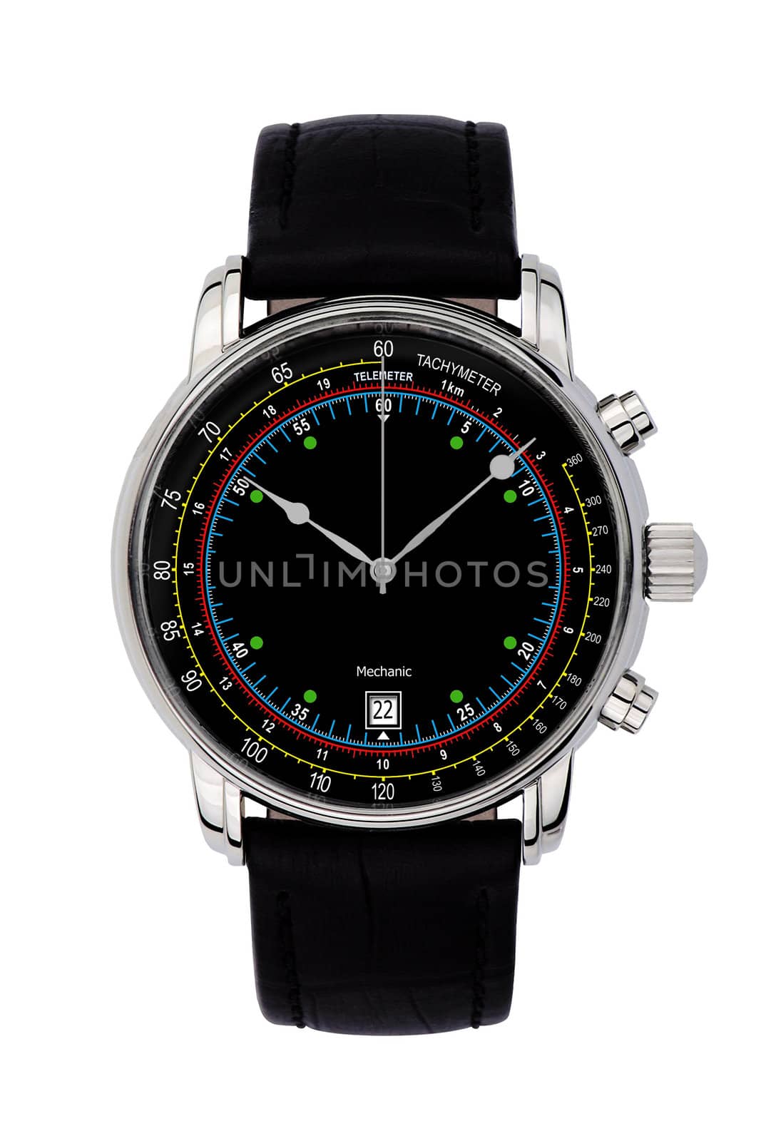 wristwatch isolated on white