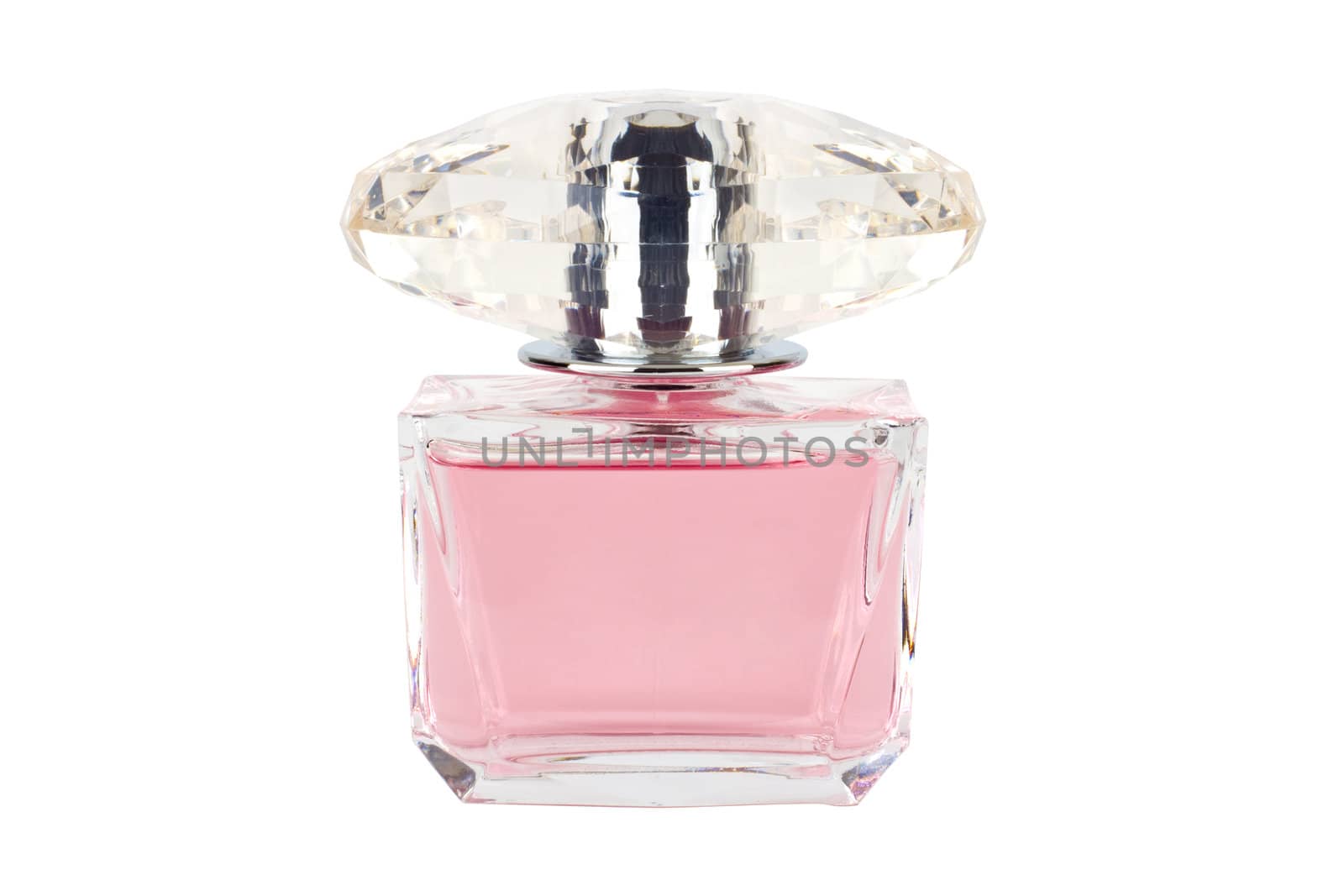 bottle of perfume isolated on white background