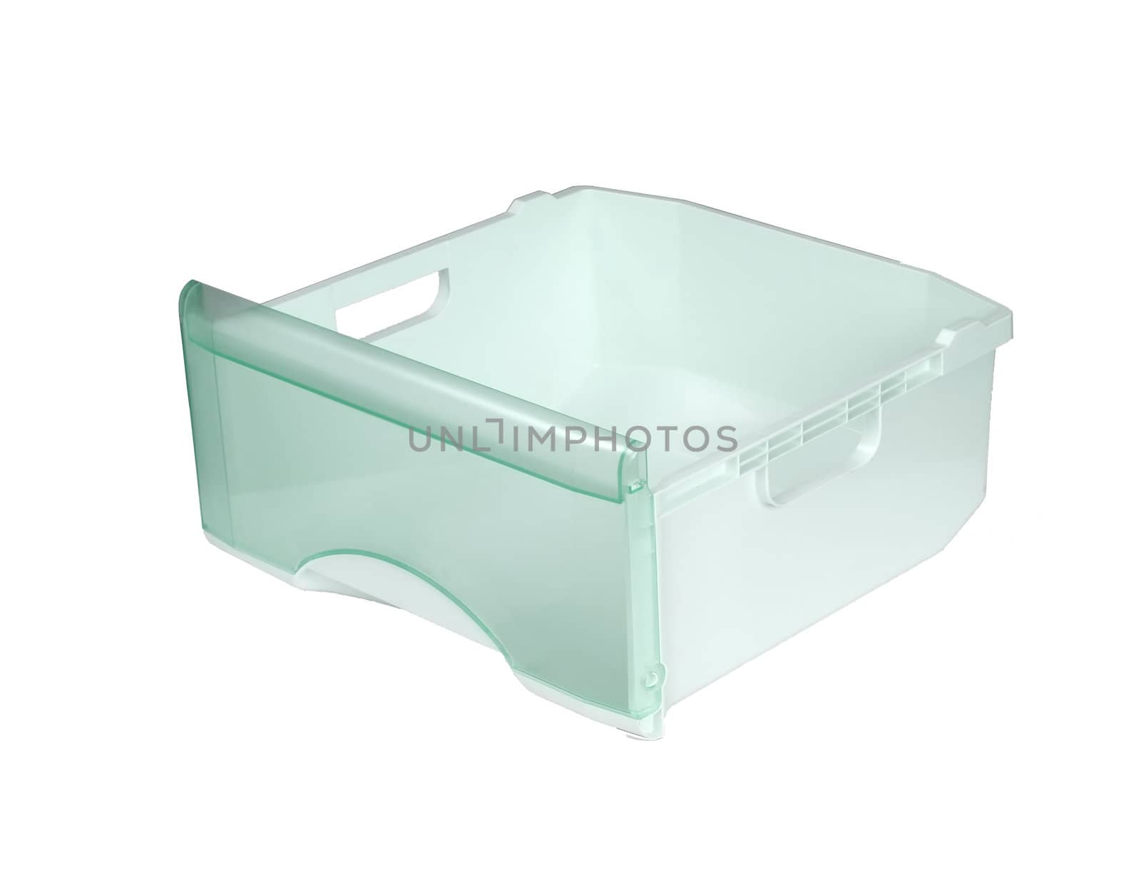 Plastic storage box Plastic container isolated on white