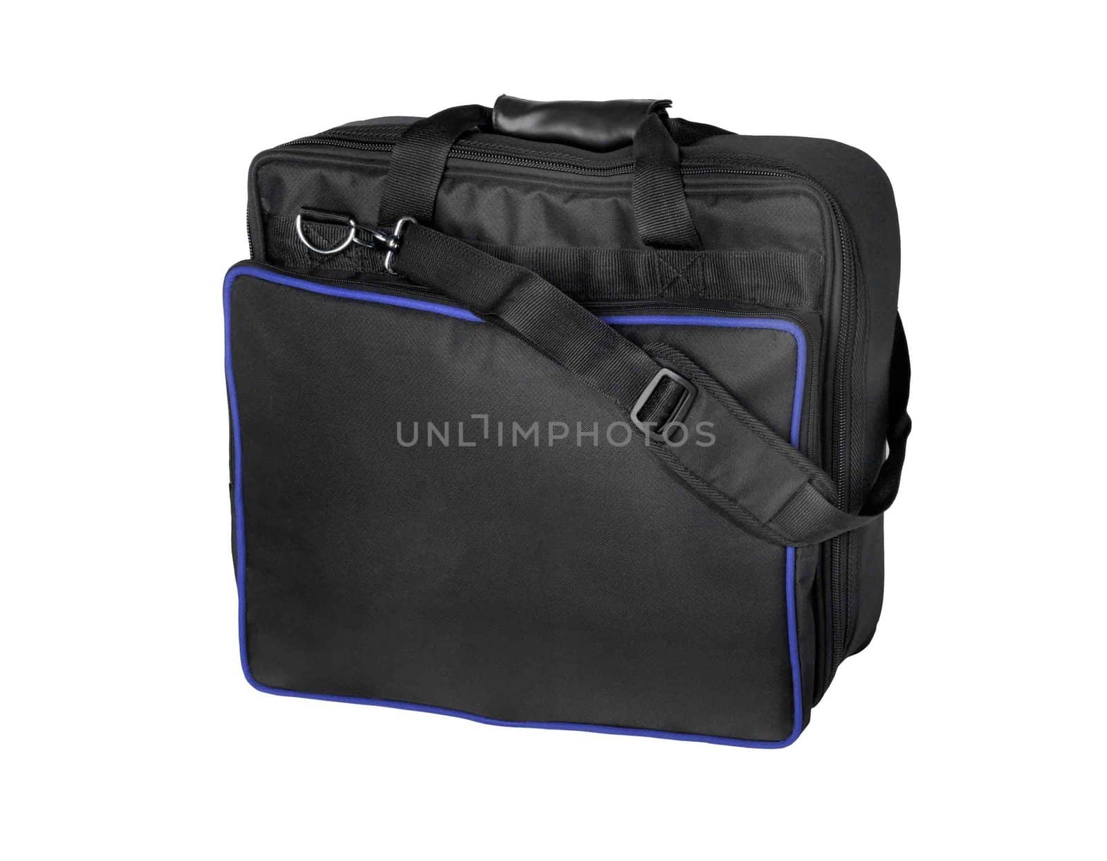 Black bag isolated on a white background.
