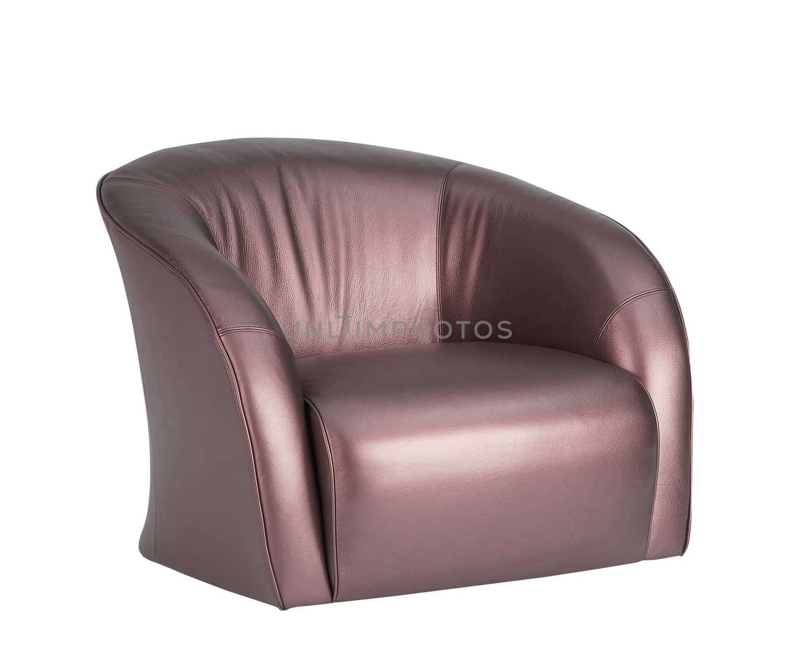 business leather armchair isolated at white