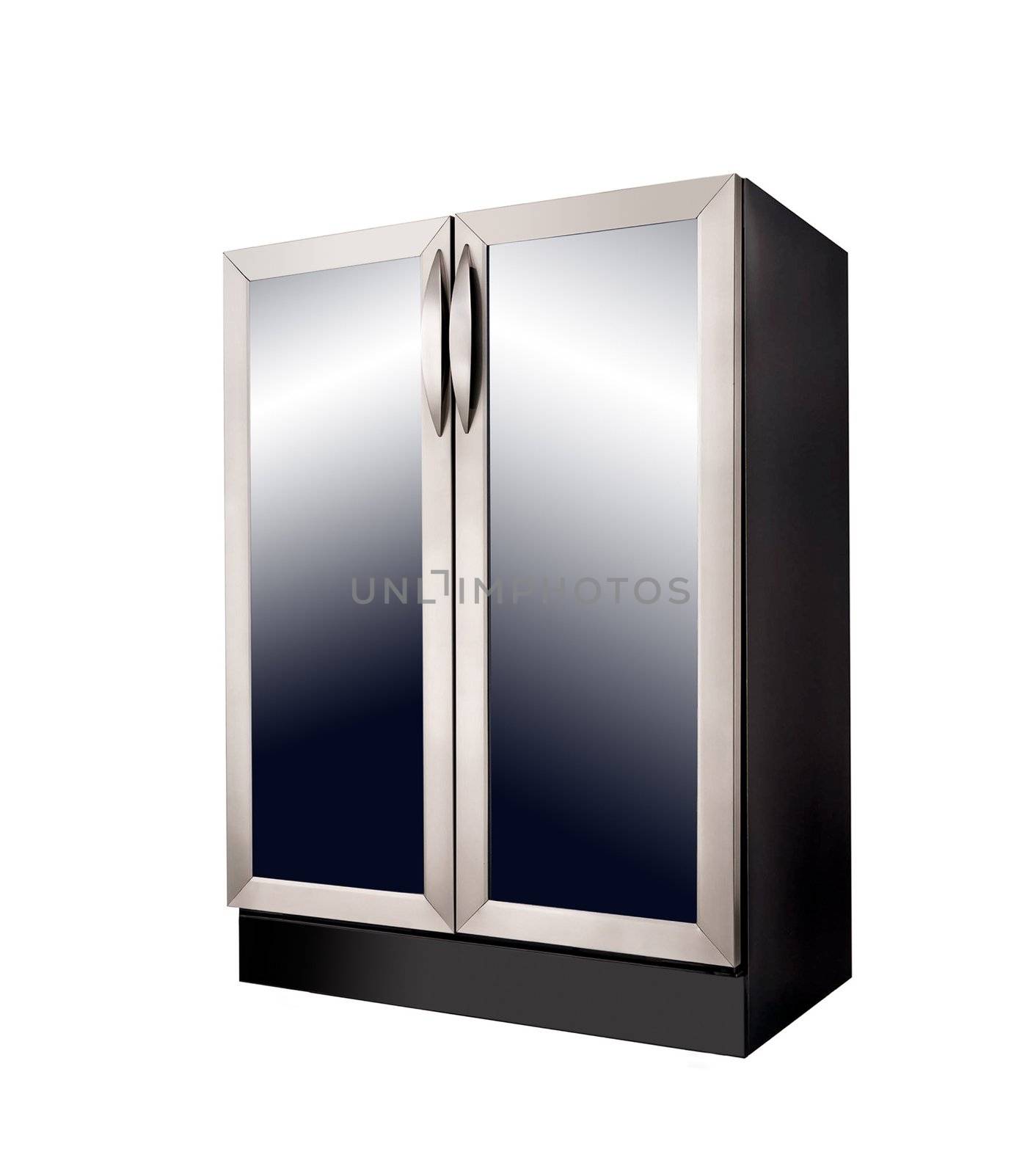 Modern Refrigerator on white background