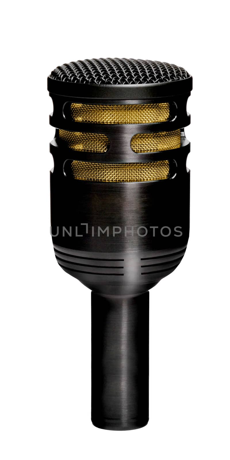 Retro microphone isolated on white