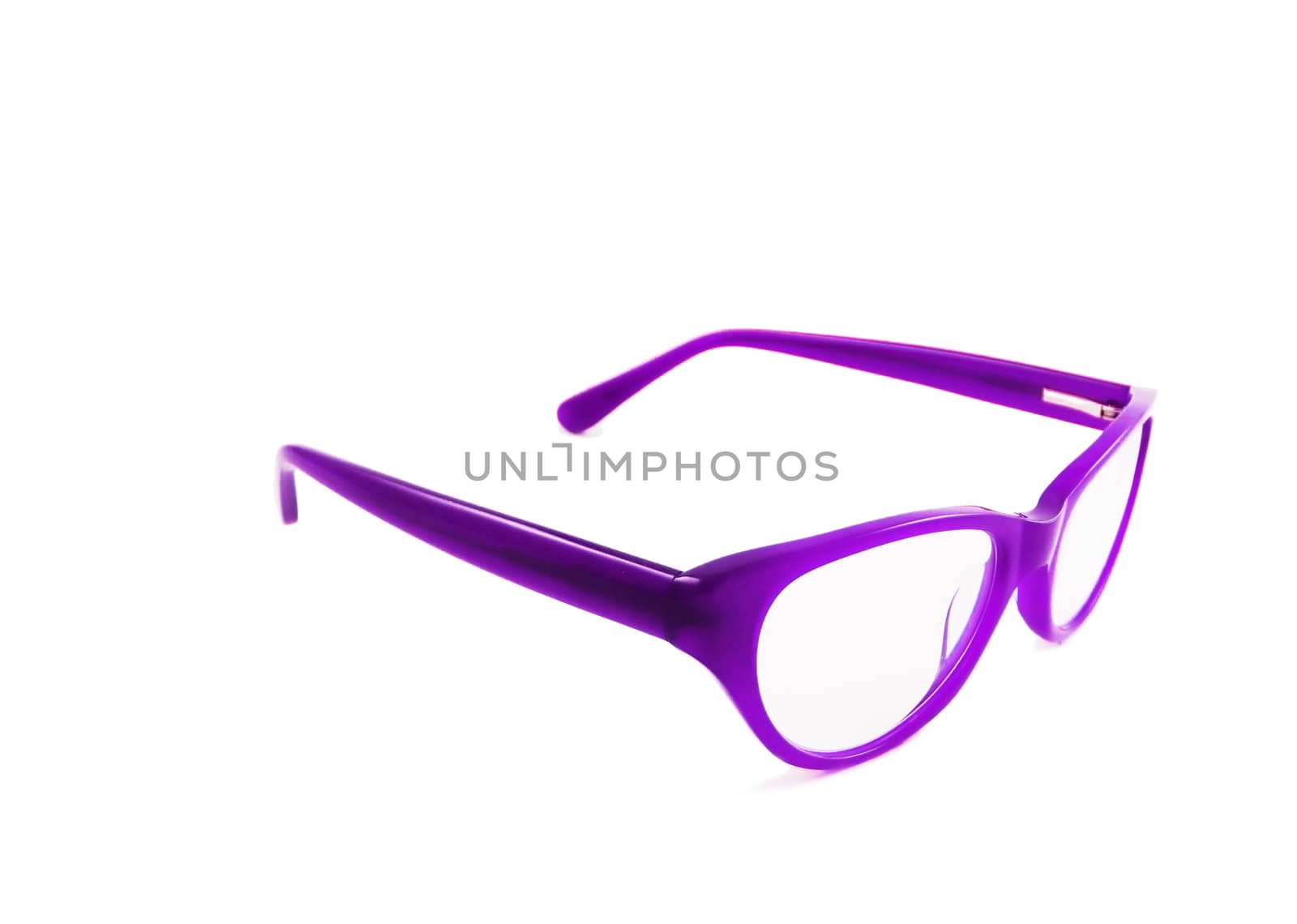 Stylish female sunglasses isolated on white background
